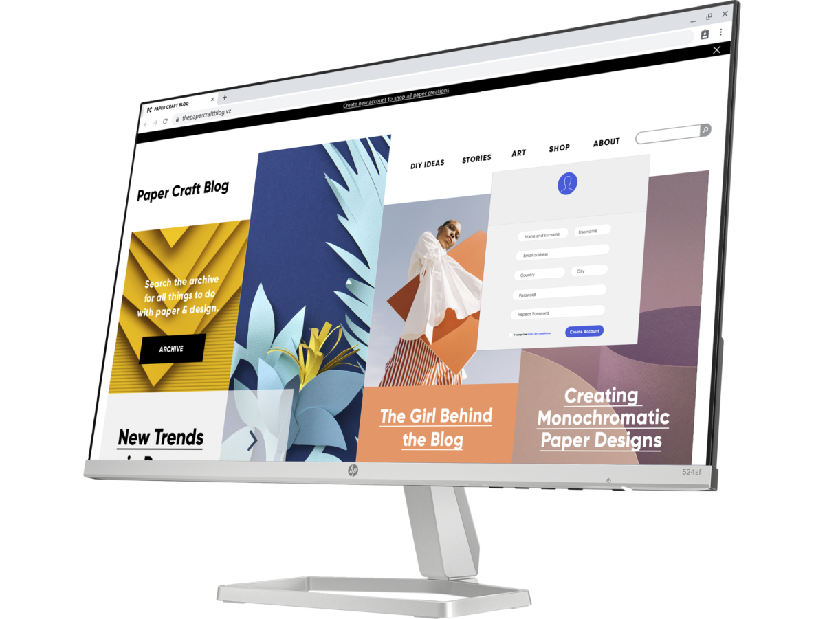 HP 524SF 23.8" Full HD IPS Monitor with HDMI & Eye Ease Technology - Image 2