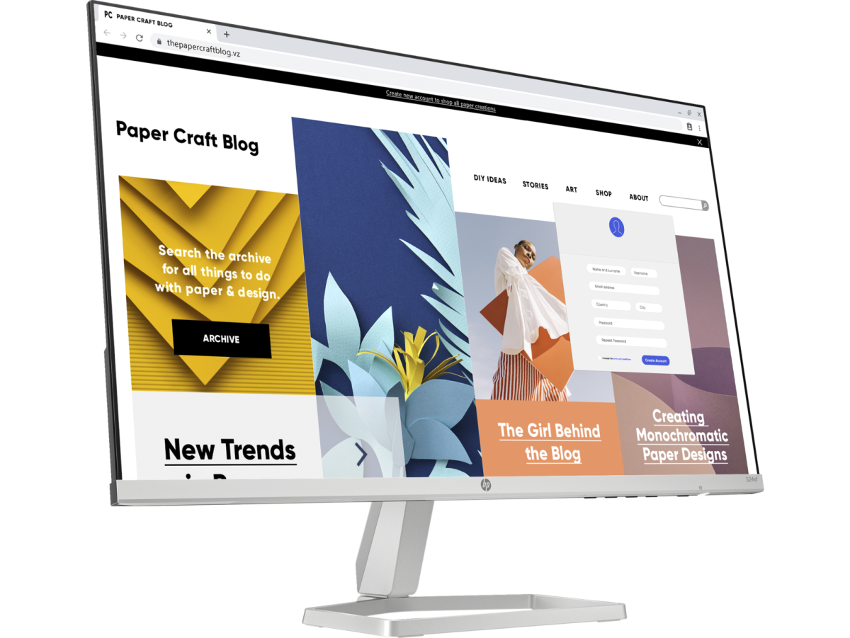 HP 524SF 23.8" Full HD IPS Monitor with HDMI & Eye Ease Technology - Image 4