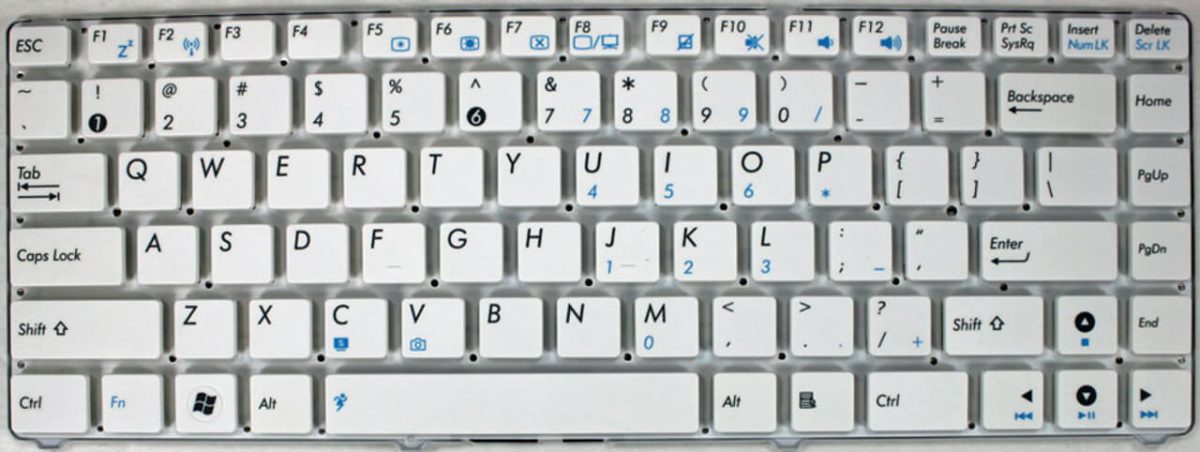 Asus EEE PC 1215 Laptop Keyboard White US Layout Asus EEE PC 1215 Laptop Keyboard White US Layout