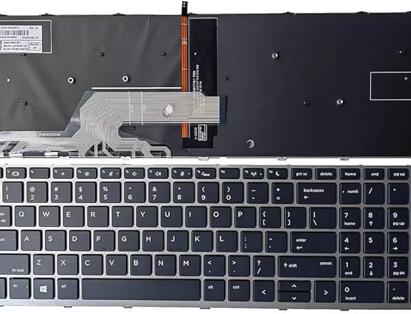 HP ProBook 450 G5 / 455 G5 / 470 G5 Laptop Keyboard Silver Frame US Layout