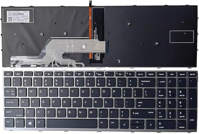 HP ProBook 450 G5 / 455 G5 / 470 G5 Laptop Keyboard Silver Frame US Layout HP ProBook 450 G5 / 455 G5 / 470 G5 Laptop Keyboard Silver Frame US Layout
