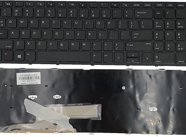 HP ProBook 450 G5 / 455 G5 / 470 G5 Laptop Keyboard US Layout/Black Frame/Backlight