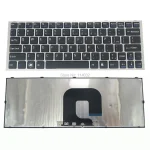 Sony VPC YA YB Laptop Keyboard Black with silver frame
