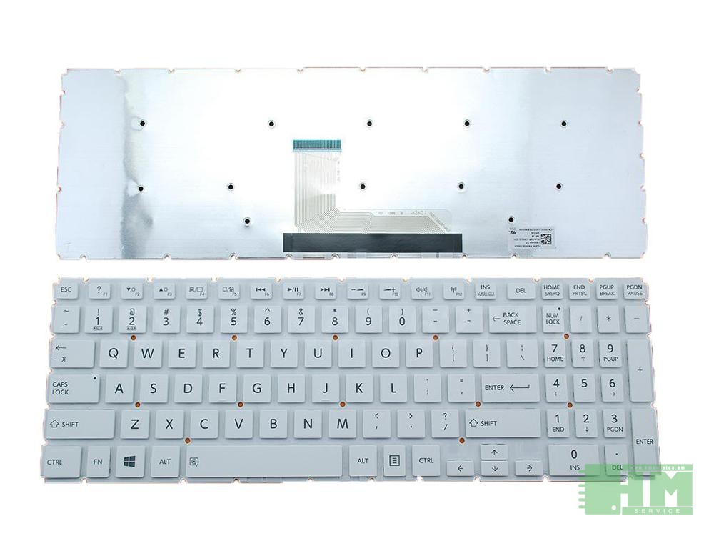 R (2) Toshiba Satellite L50-B Laptop Keyboard US Layout White