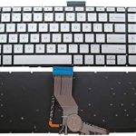 HP 15-ab / 15-ak / 15-bc / 15-ab000 / 15-ab100 / 15-ab200 Laptop Keyboard US Layout Silver Backlight