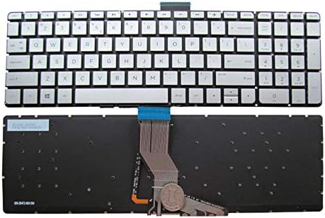 HP 15-ab / 15-ak / 15-bc / 15-ab000 / 15-ab100 / 15-ab200 Laptop Keyboard US Layout Silver Backlight