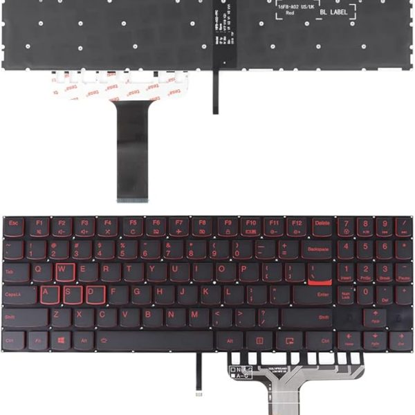 Lenovo Legion Y520 / Y520-15IKB / R720 / R720-15IKB Laptop Keyboard US Layout Black with Red Print