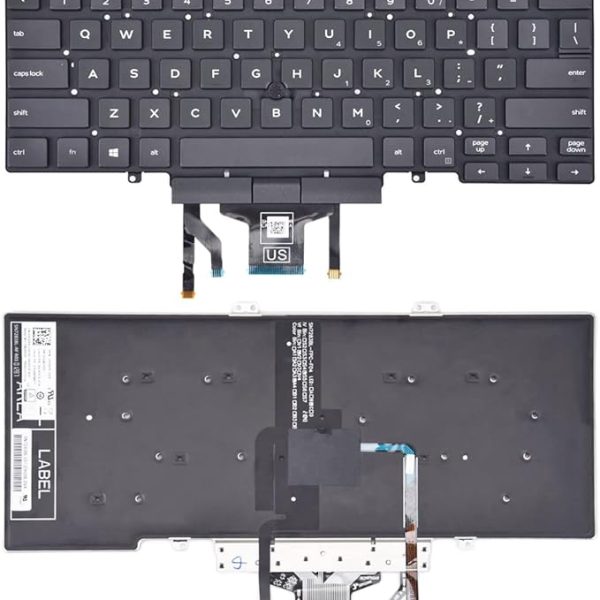 Dell Latitude 3400 5400 5401 5410 5411 7400 7410 Laptop Keyboard US Layout, Backlight, with Pointer