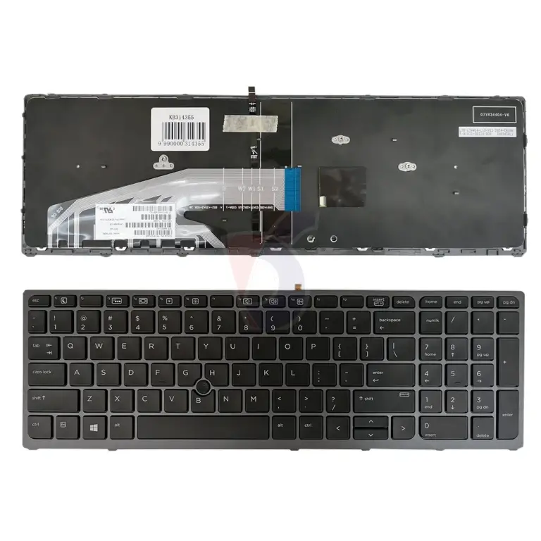 HP ZBook 15 G3 Laptop Keyboard US Layout With Backlight HP ZBook 15 G3 Laptop Keyboard US Layout With Backlight