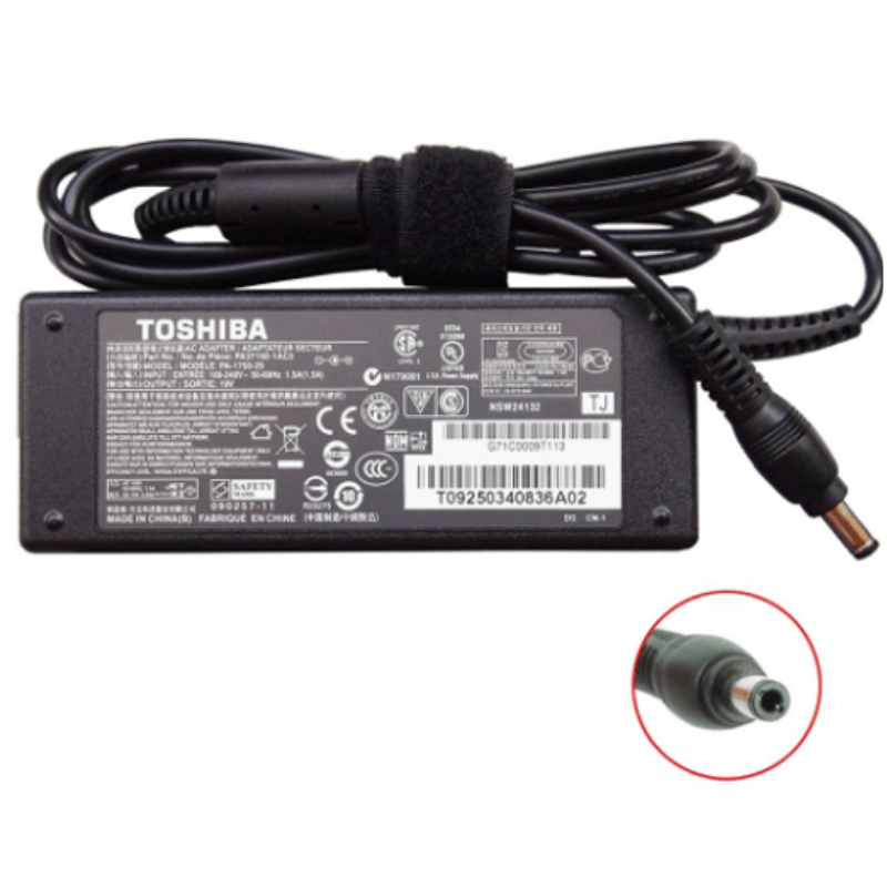 TOSHIBA-ADAPTER-19V-3.42A-2.5MM-1.png Toshiba Laptop AC Adapter Charger 19V 3.42A 65W 5.5 X 2.5mm - Image 1