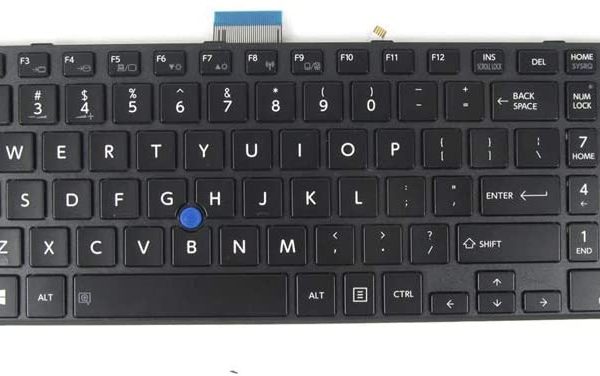 Keyboard for Toshiba A50-C1510 A50-C1520 Z50-C1550 Satellite Pro R50-C Tecra A50-C Z50-C with Backlight with Pointer US Black