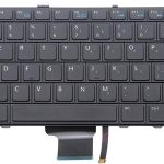 Laptop Backlit keyboard (without mouse pointer) compatible with Dell Latitude E7240 E7440 , US layout Black color