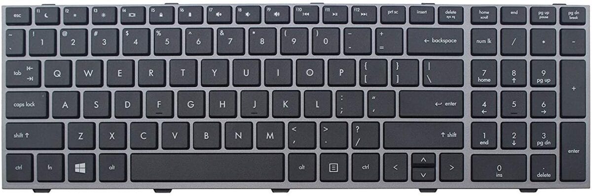 hp-4540s-laptop-keyboard-1200x398-1.jpg HP ProBook 4540s 4545s Laptop Silver Grey Frame US Layout - Image 1