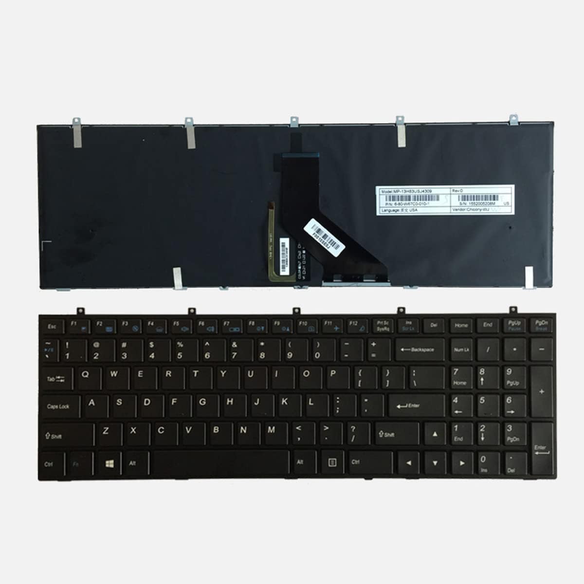 HASEE DNS Clevo K660E / K760E / K750C / K710C / K650C / CW35 / SW35S / CW37 / CW37S / K650S / K750S / K590S / K790S / Ares E102 Laptop Keyboard US Layout Backlit HASEE DNS Clevo K660E / K760E / K750C / K710C / K650C / CW35 / SW35S / CW37 / CW37S / K650S / K750S / K590S / K790S / Ares E102 Laptop Keyboard US Layout Backlit