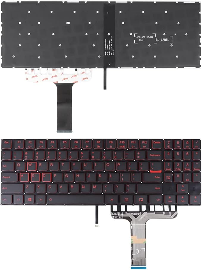 Lenovo Legion Y520 / Y520-15IKB / R720 / R720-15IKB Laptop Keyboard US Layout Black with Red Print Lenovo Legion Y520 / Y520-15IKB / R720 / R720-15IKB Laptop Keyboard US Layout Black with Red Print