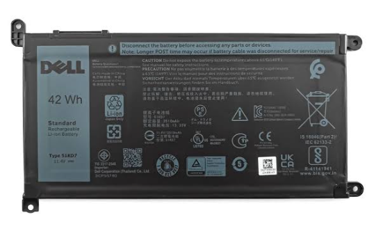 DELL 51KD7 11 3180 3189 P26T Y07HK Battery | 3 Cells | 3680mAh