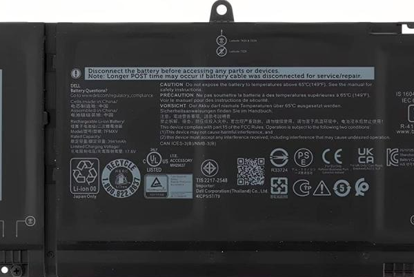 DELL 7FMXV Latitude14 7320 7420 7525 5320 Battery | 4 Cells | 3680mAh