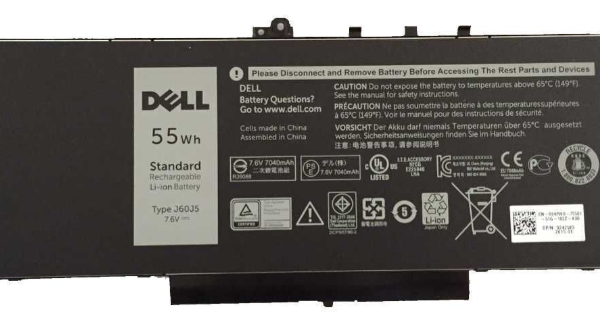 DELL J60J5 Latitude E7270 E7470 2 Cells 5200mAh Plastic Body